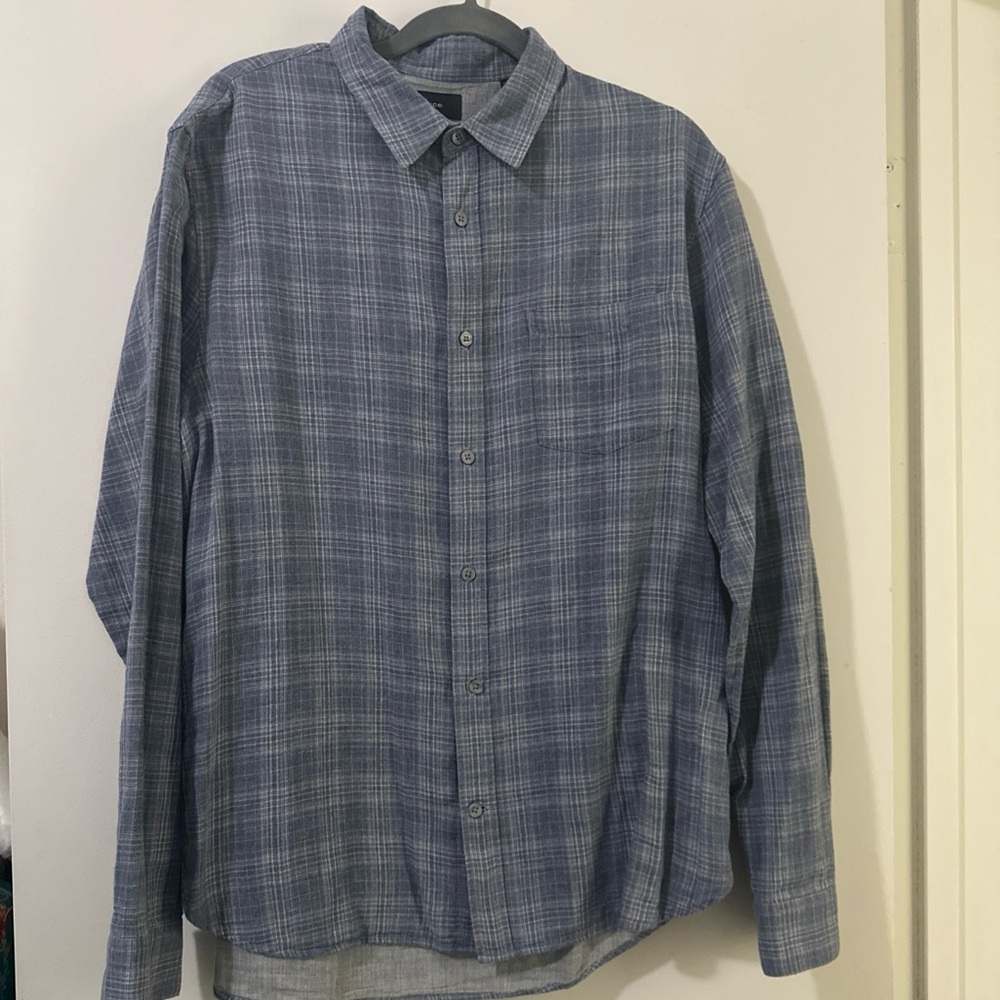 Vince Casual Blue Checkered Shirt